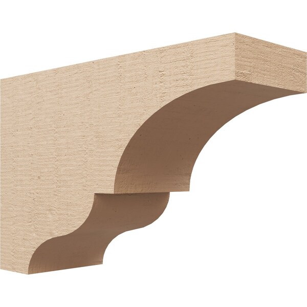Ekena Millwork 6"W x 18"D x 12"H Classic Asheboro Rough Cedar Woodgrain TimberThane Corbel, Primed Tan CORUR06X18X12ASHRCPR - main